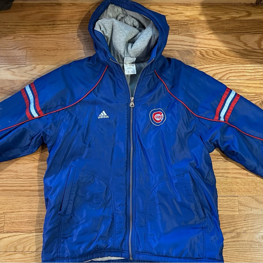 Adidas Chicago Cubs Kids Blue Jacket with Hood